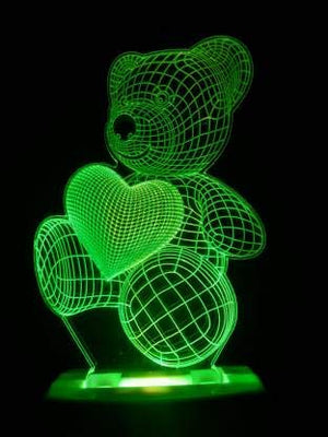 3D Illusion LED Lamp Teddy