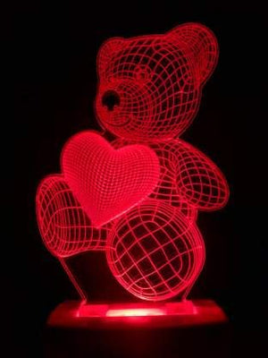 3D Illusion LED Lamp Teddy