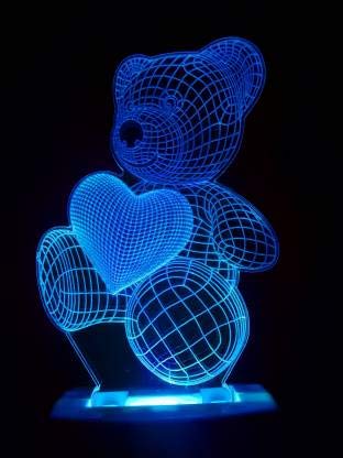 3D Illusion LED Lamp Teddy